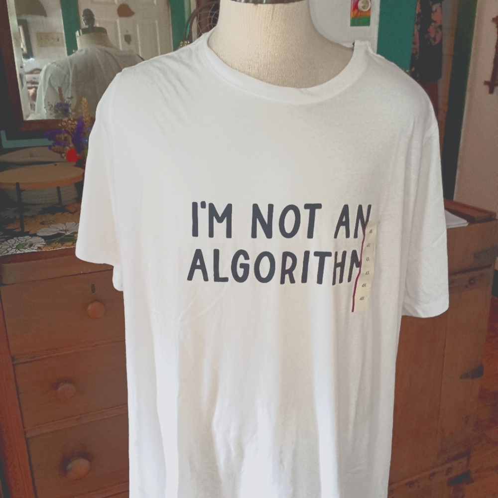 Ava & Viv "I AM NOT AN ALGORITHM."…T' Shirt Women's Plus Size 4X XXXXL